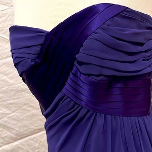 ABS Allen Schwartz Collection, purple, strapless dress, chiffon & satin, sz 2